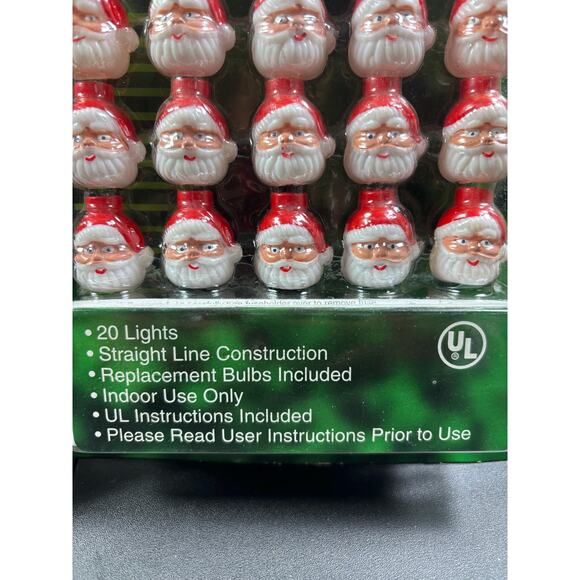 Vtg Plastic Santa Clause Twinkle Light Covers Set of 20 Christmas Decor NOS - Picture 3 of 4